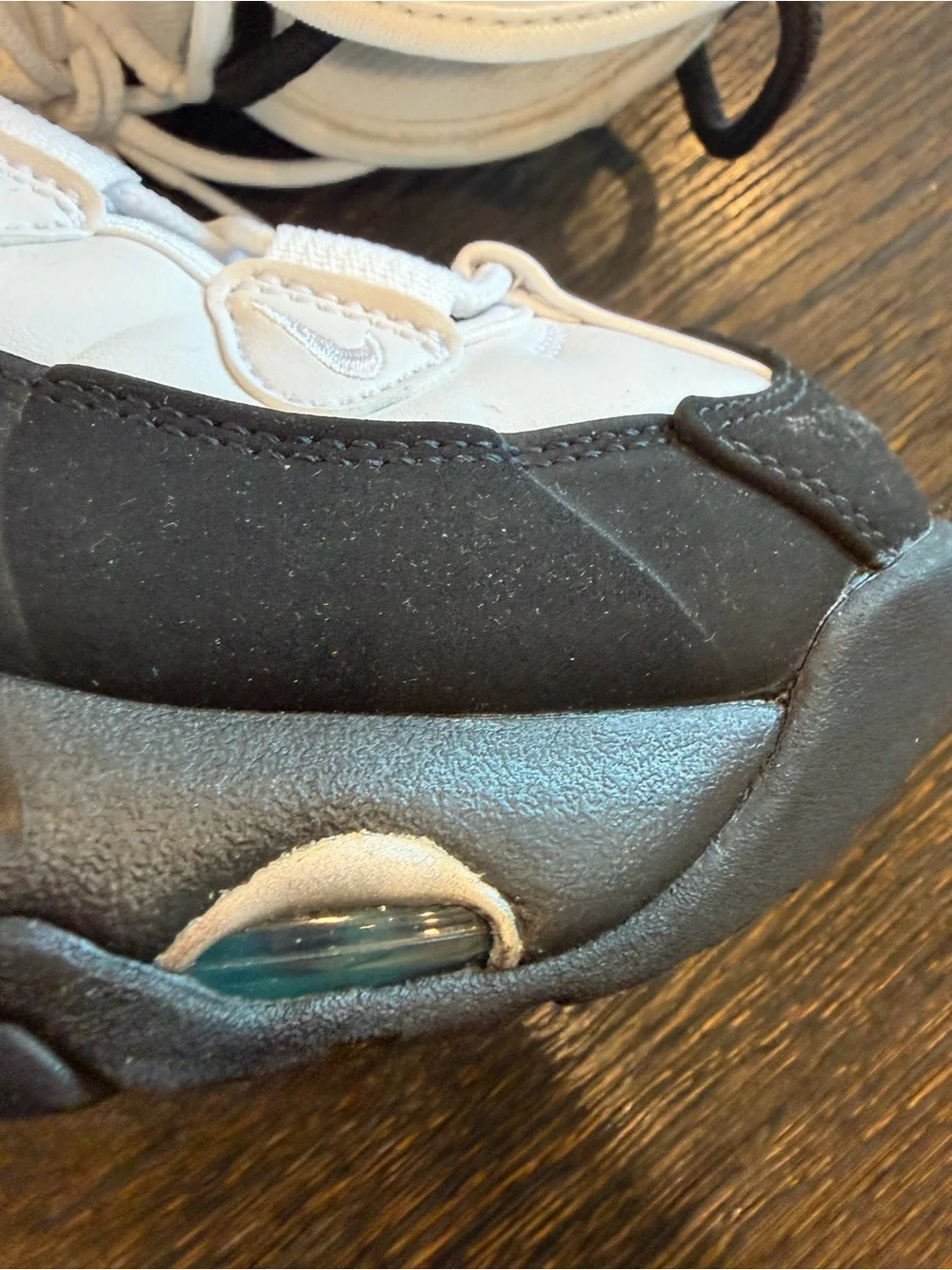 Size 8- Nike Air Max Tempo Uptempo 95 mystical teal black white - Picture 4 of 7